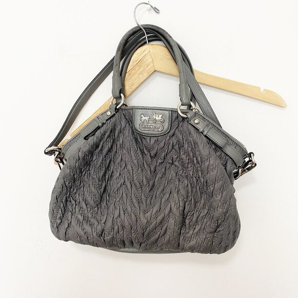 Coach Madison Gray Quilted Chevron 70th Anniversary Limited Handbag - Picture 1 of 9